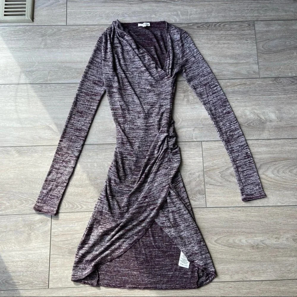 Aritzia Wilfred Free Burgundy Klum Dress